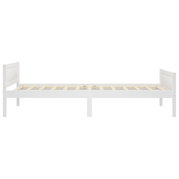 Estructura de cama de madera maciza de pino blanca 90x200 cm