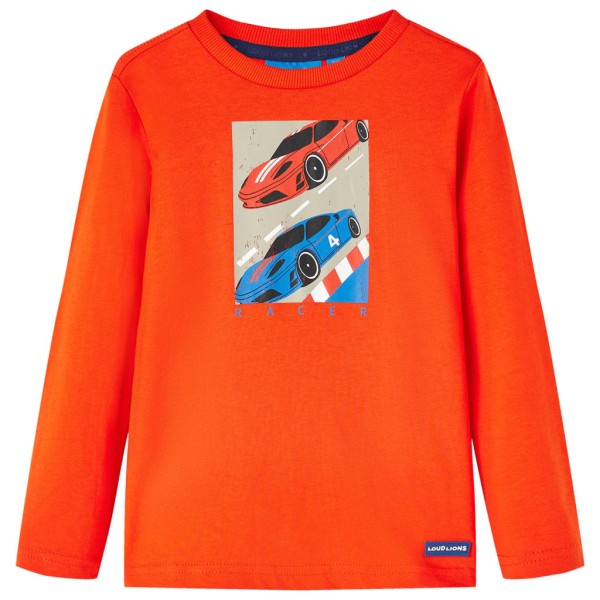 Camiseta para niños de manga larga naranja brillo 140