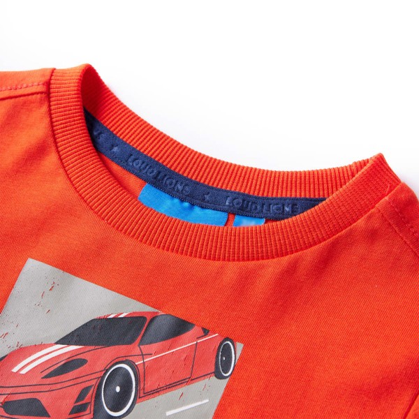 Camiseta para niños de manga larga naranja brillo 140