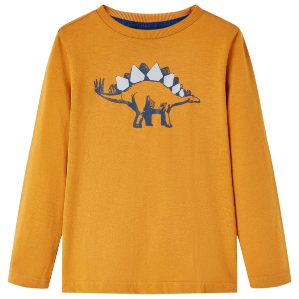 Camiseta para niños de manga larga ocre oscuro 104