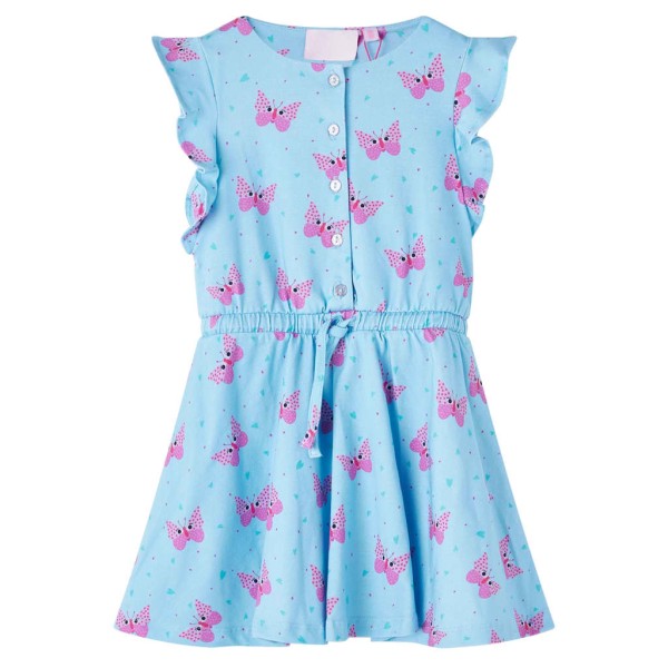 Vestido para niños sin mangas con botones azul 92