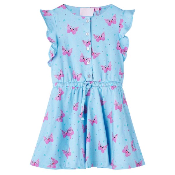 Vestido para niños sin mangas con botones azul 128