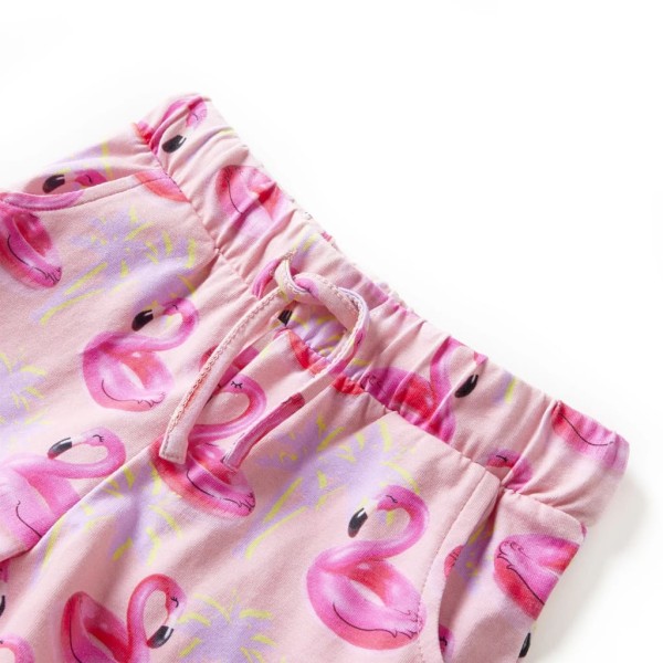 Pantalones cortos para niños con cordón rosa claro 104