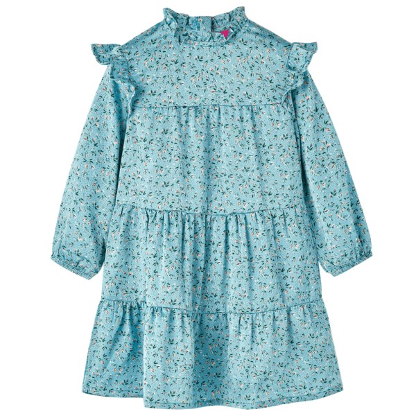 Vestido para niños de manga larga azul 92