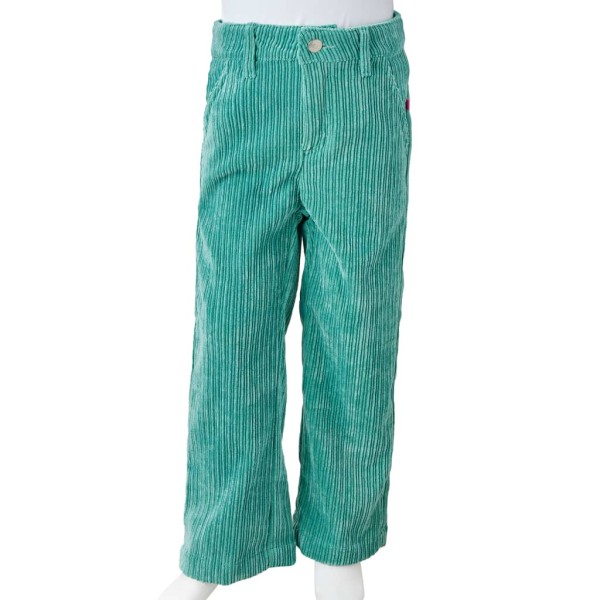 Pantalón para niños de pana verde menta 92