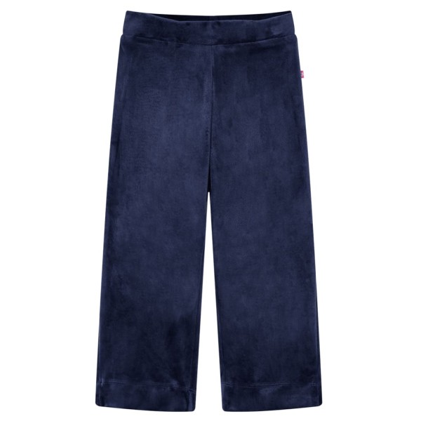 Pantalón para niños terciopelo azul oscuro 140