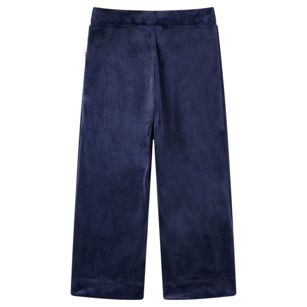 Pantalón para niños terciopelo azul oscuro 140