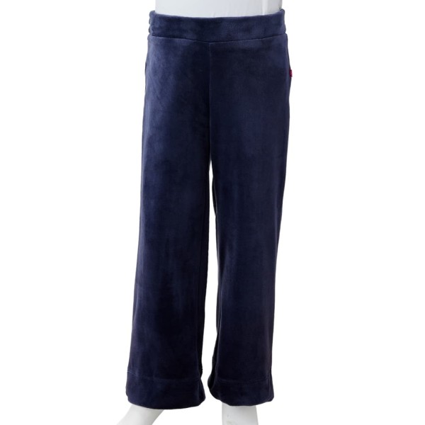 Pantalón para niños terciopelo azul oscuro 140