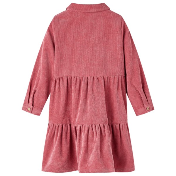 Vestido para niños de manga larga de pana rosa palo 116