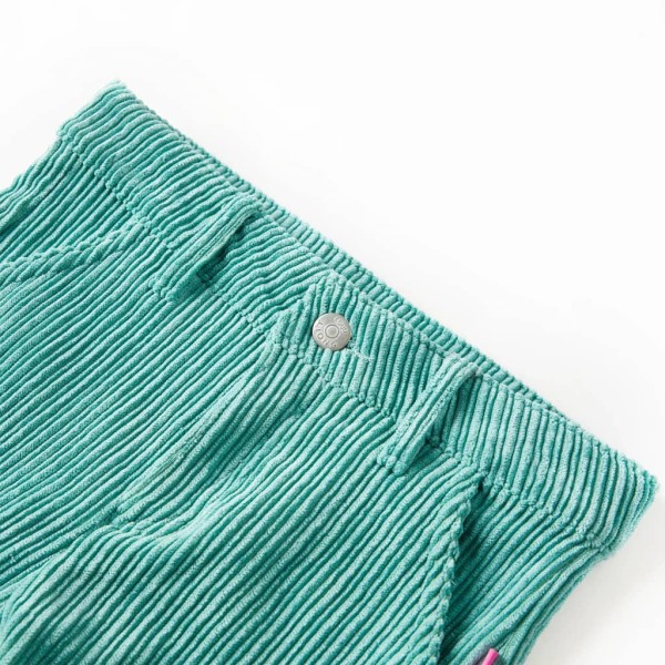 Pantalón para niños de pana verde menta 116