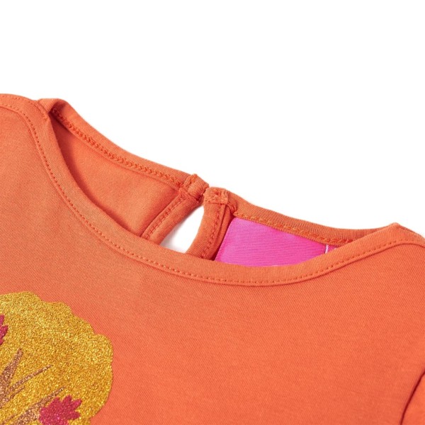 Camiseta para niños de manga larga naranja tostado 128