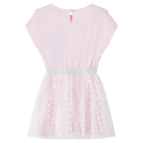 Vestido para niños volantes rosa claro 128