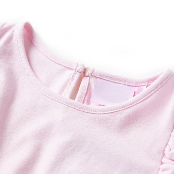 Vestido para niños volantes rosa claro 128