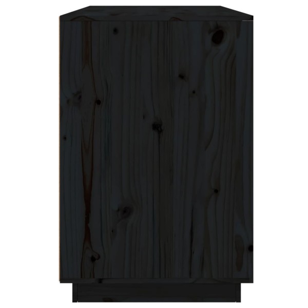 Escritorio madera maciza de pino negro 140x50x75 cm