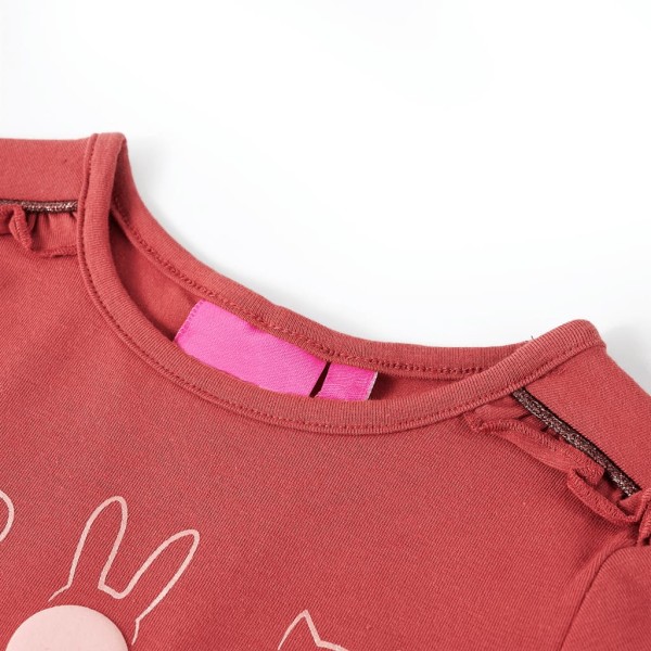 Camiseta para niños de manga larga rosa tostado 116