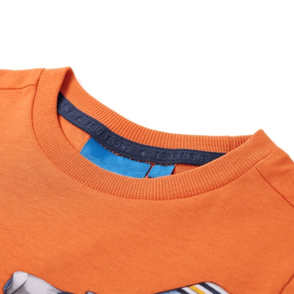 Camiseta para niños de manga larga naranja oscuro 128