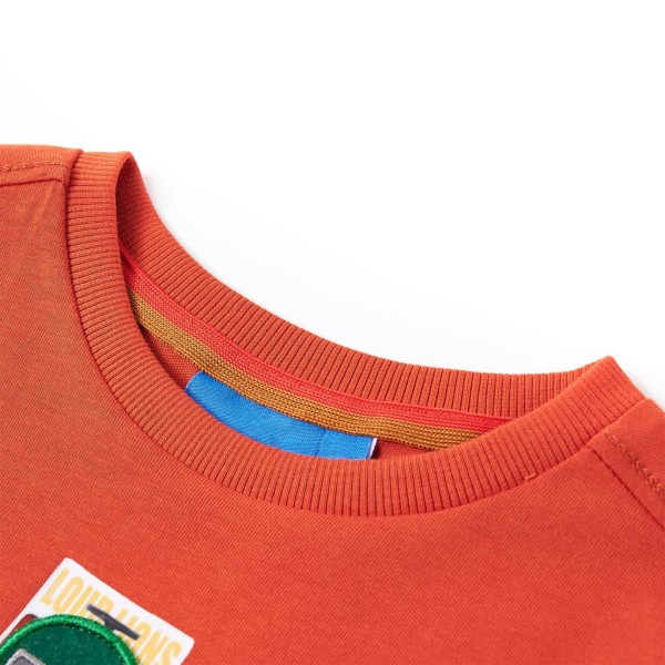 Camiseta para niños de manga larga naranja 140