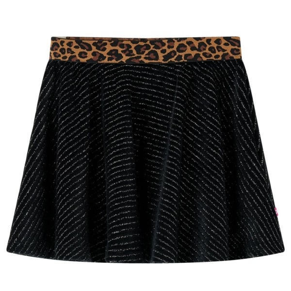 Falda para niños con cinturilla de leopardo negro 116