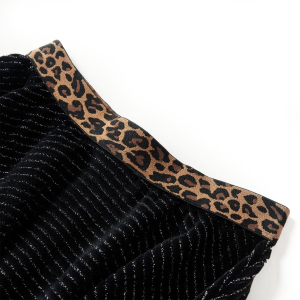 Falda para niños con cinturilla de leopardo negro 116