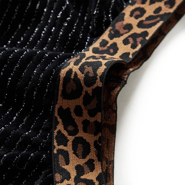 Falda para niños con cinturilla de leopardo negro 116