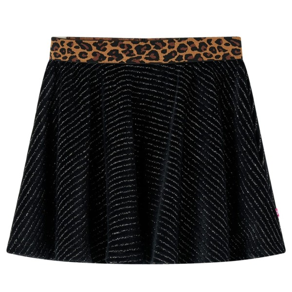 Falda para niños con cinturilla de leopardo negro 140