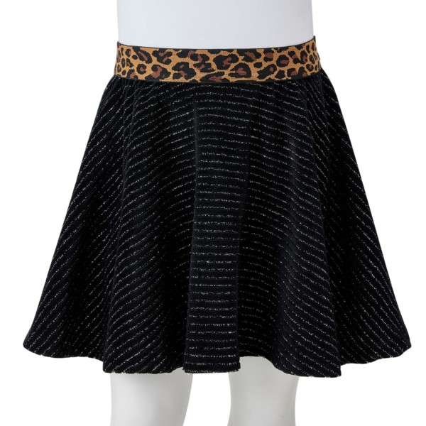 Falda para niños con cinturilla de leopardo negro 140