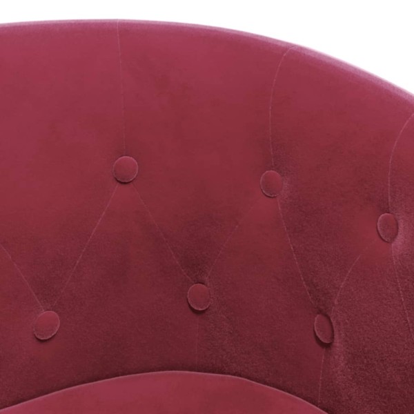 Sillón de terciopelo rojo tinto