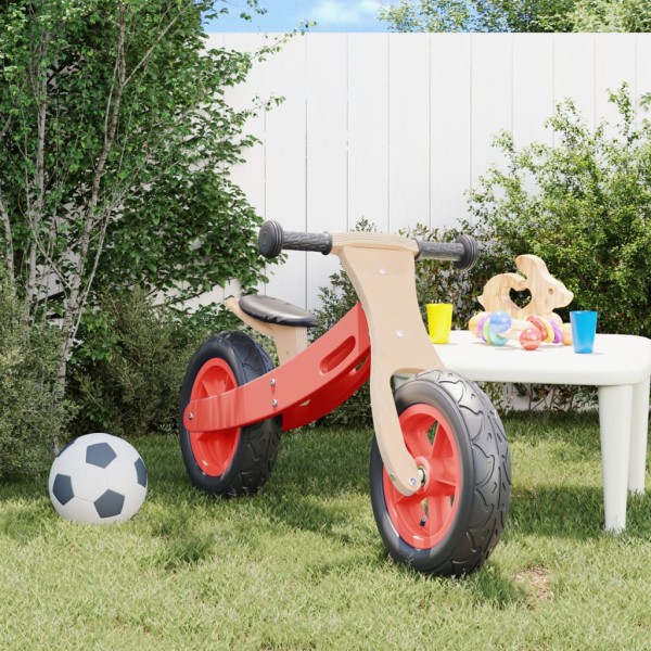 Bicicleta sin pedales para niños con neumáticos de aire rojo