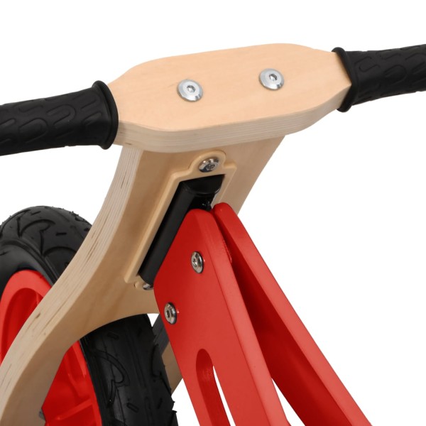 Bicicleta sin pedales para niños con neumáticos de aire rojo