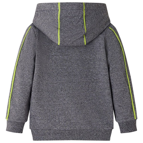 Sudadera para niños con capucha y cremallera gris mélange 140