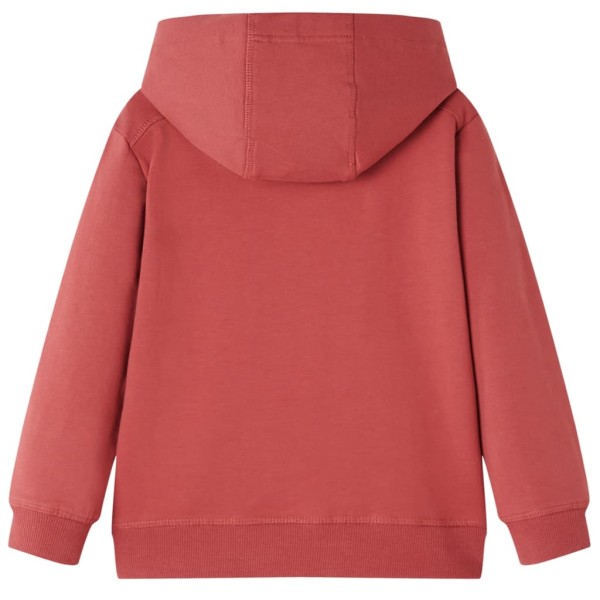 Sudadera con capucha para niños rojo tostado 116