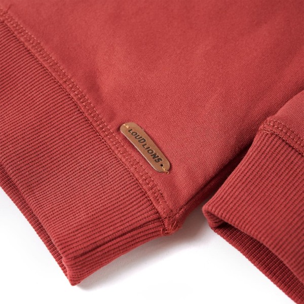 Sudadera con capucha para niños rojo tostado 116