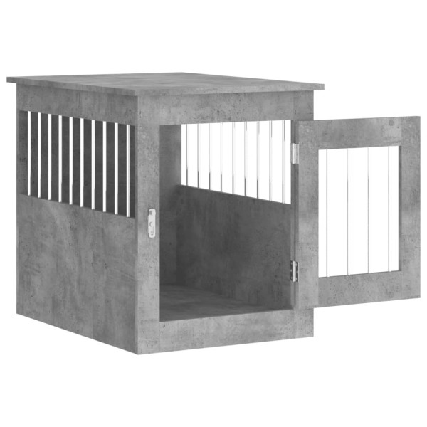 Jaula para perros madera ingeniería gris hormigón 55x75x65 cm