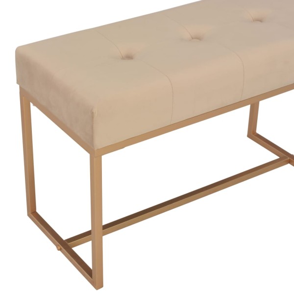 Banco 80 cm terciopelo beige