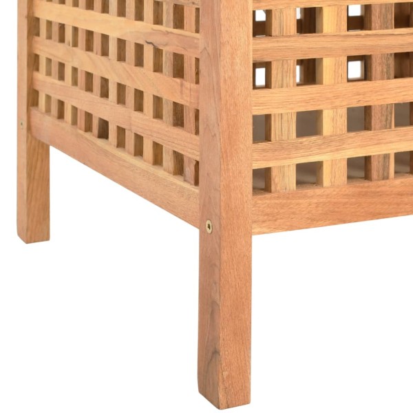 Banco de almacenamiento de madera maciza de nogal 49x48x49 cm