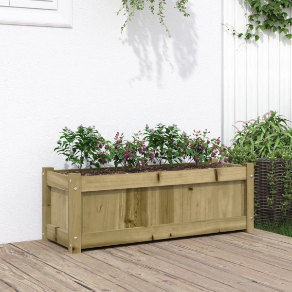 Jardinera de madera de pino impregnada 90x31x31 cm