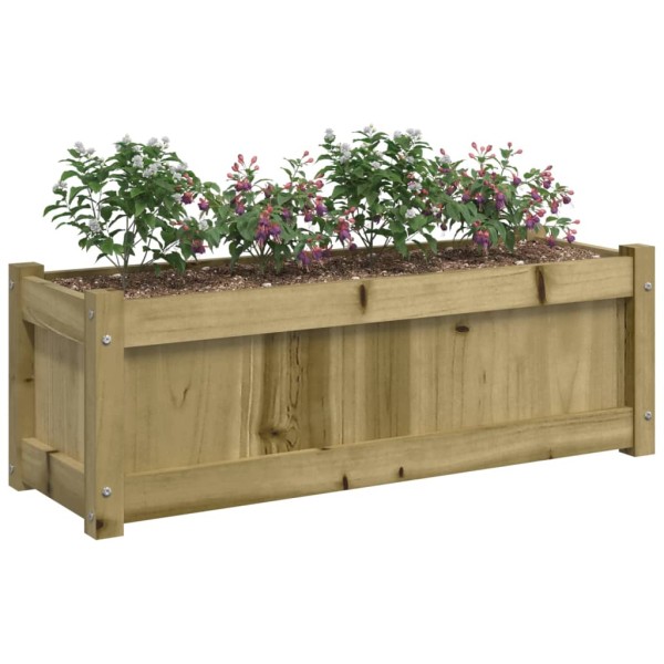 Jardinera de madera de pino impregnada 90x31x31 cm