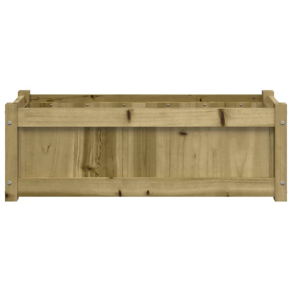 Jardinera de madera de pino impregnada 90x31x31 cm