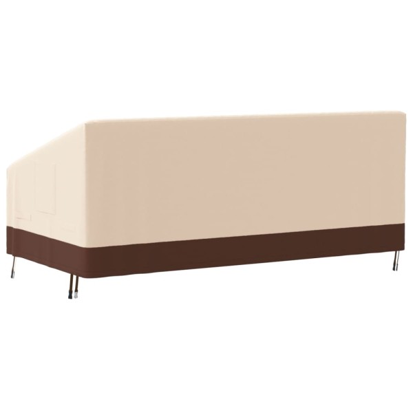 Cubierta de banco de 3 plazas Oxford 600D beige 198x97x48/74 cm