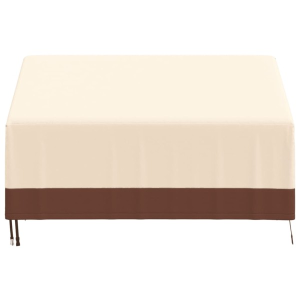 Cubierta de banco de 2 plazas Oxford 600D beige 137x97x48/74 cm