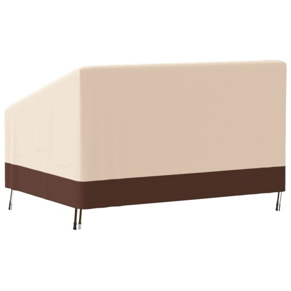 Cubierta de banco de 2 plazas Oxford 600D beige 137x97x48/74 cm