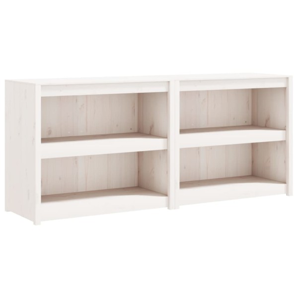 Muebles de cocina de exterior 2 pzas madera maciza pino blanco