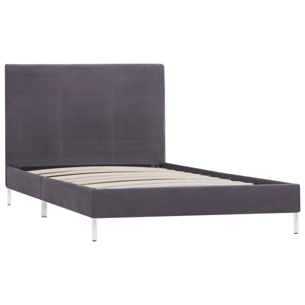 Estructura de cama de tela gris 90x200 cm