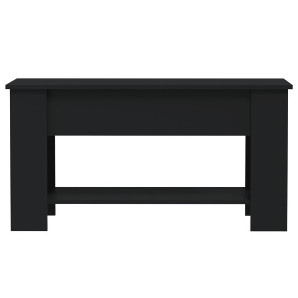 Mesa de centro madera contrachapada negro 101x49x52 cm