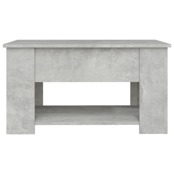 Mesa de centro madera contrachapada gris hormigón 79x49x41 cm