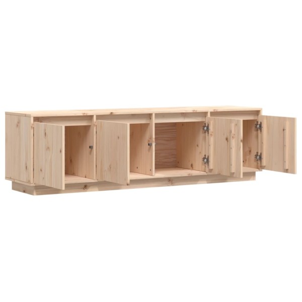 Mueble de TV de madera maciza de pino 156x37x45 cm