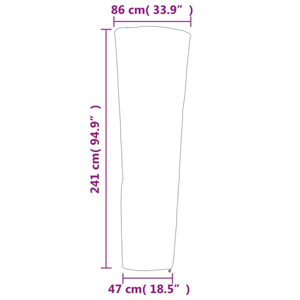 vidaxL Cubierta para calefactor de torre Oxford 420D negro