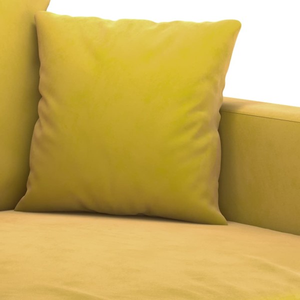 Sillón de terciopelo amarillo 60 cm