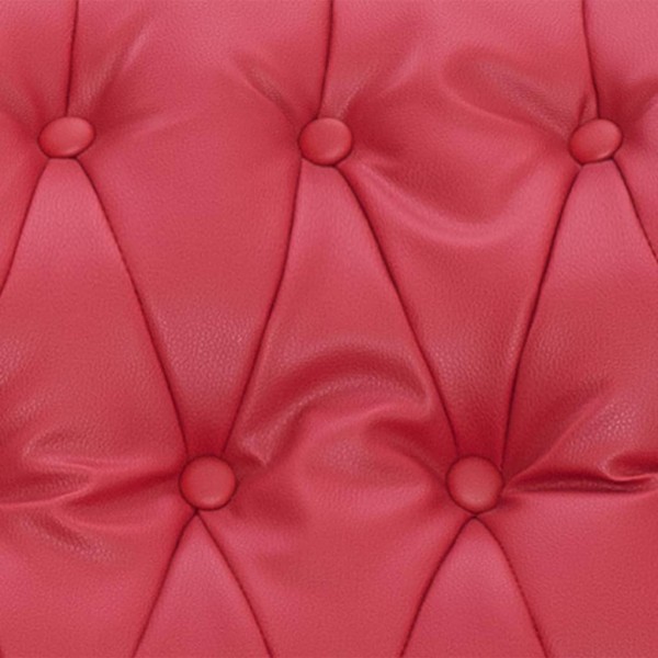 Sillón de masaje reclinable de cuero artificial rojo