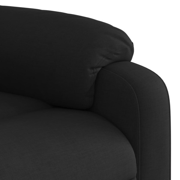 Sillón eléctrico reclinable elevable de tela negro